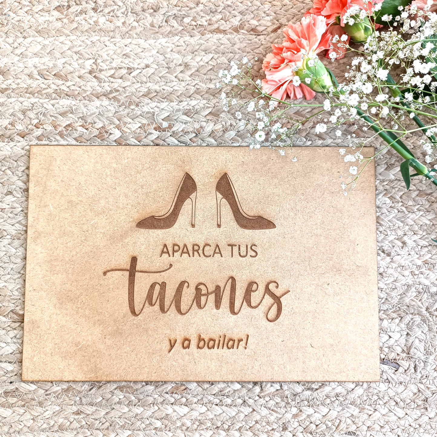 Cartel para cambio de zapatos