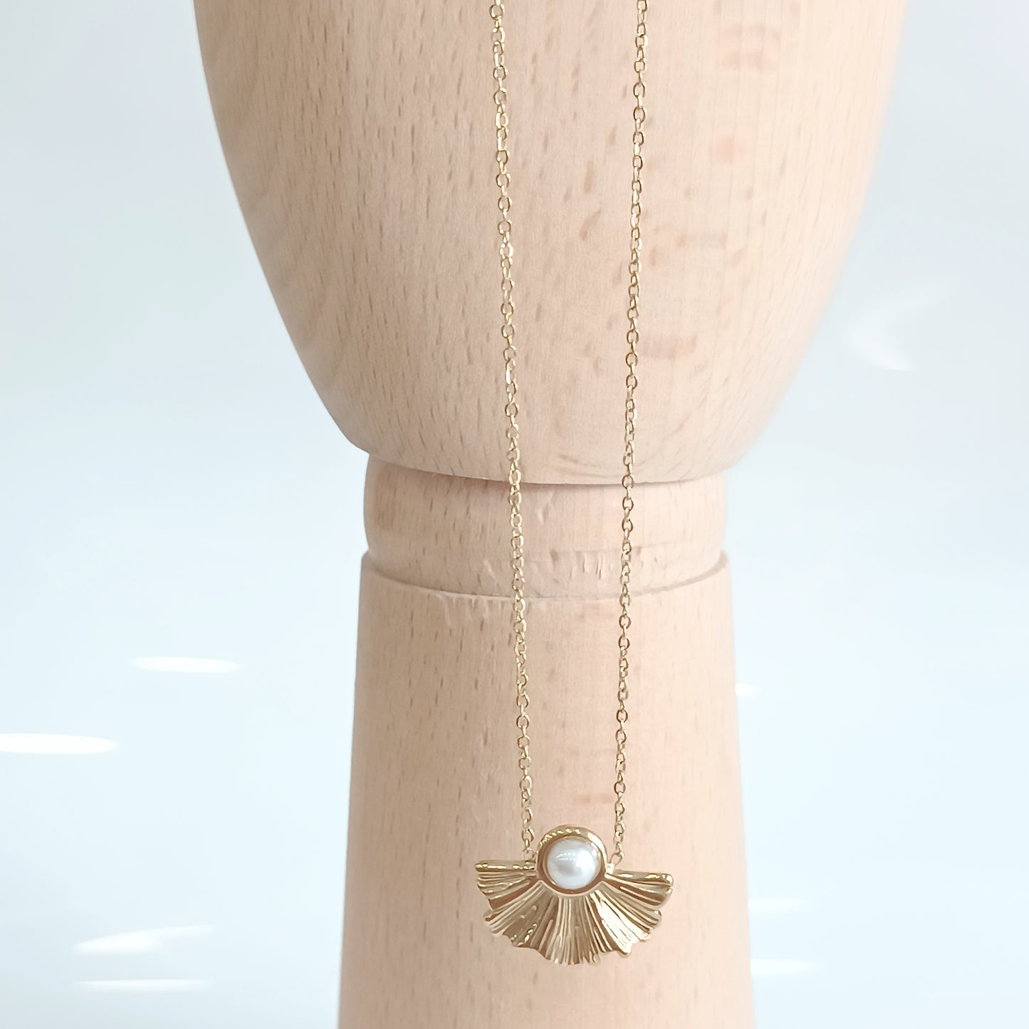 Collar Abanico y perla