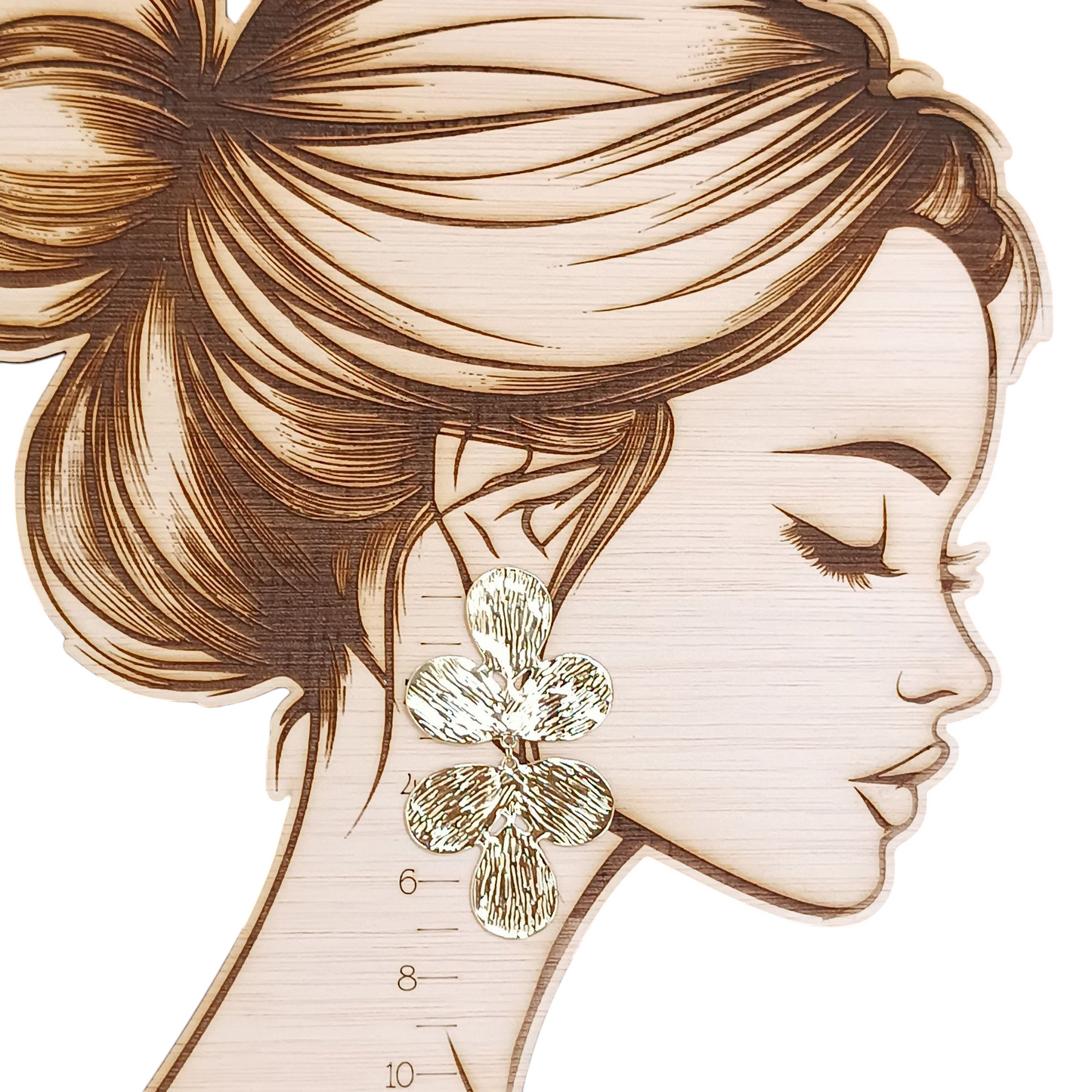 Pendientes Dorados flores grandes