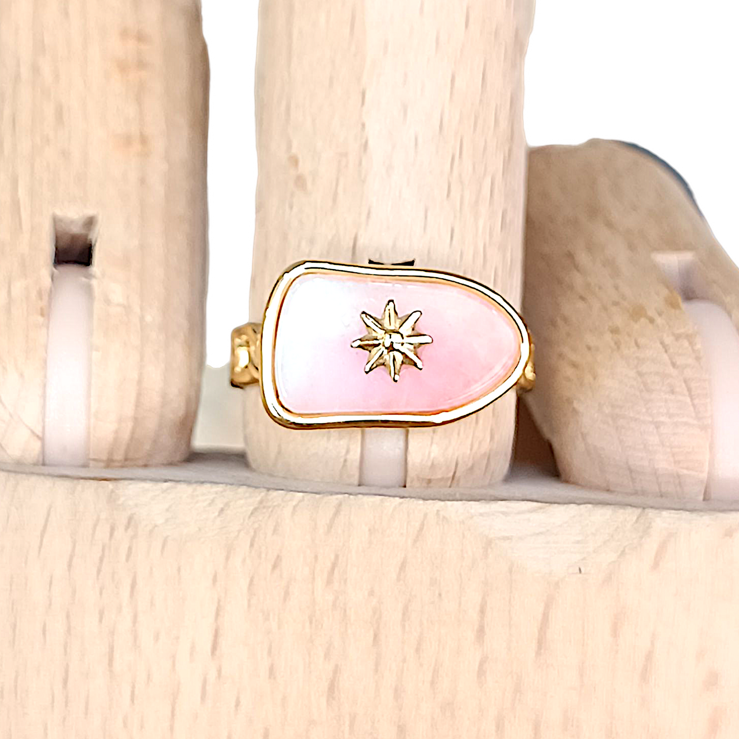 Anillo rosa y dorado