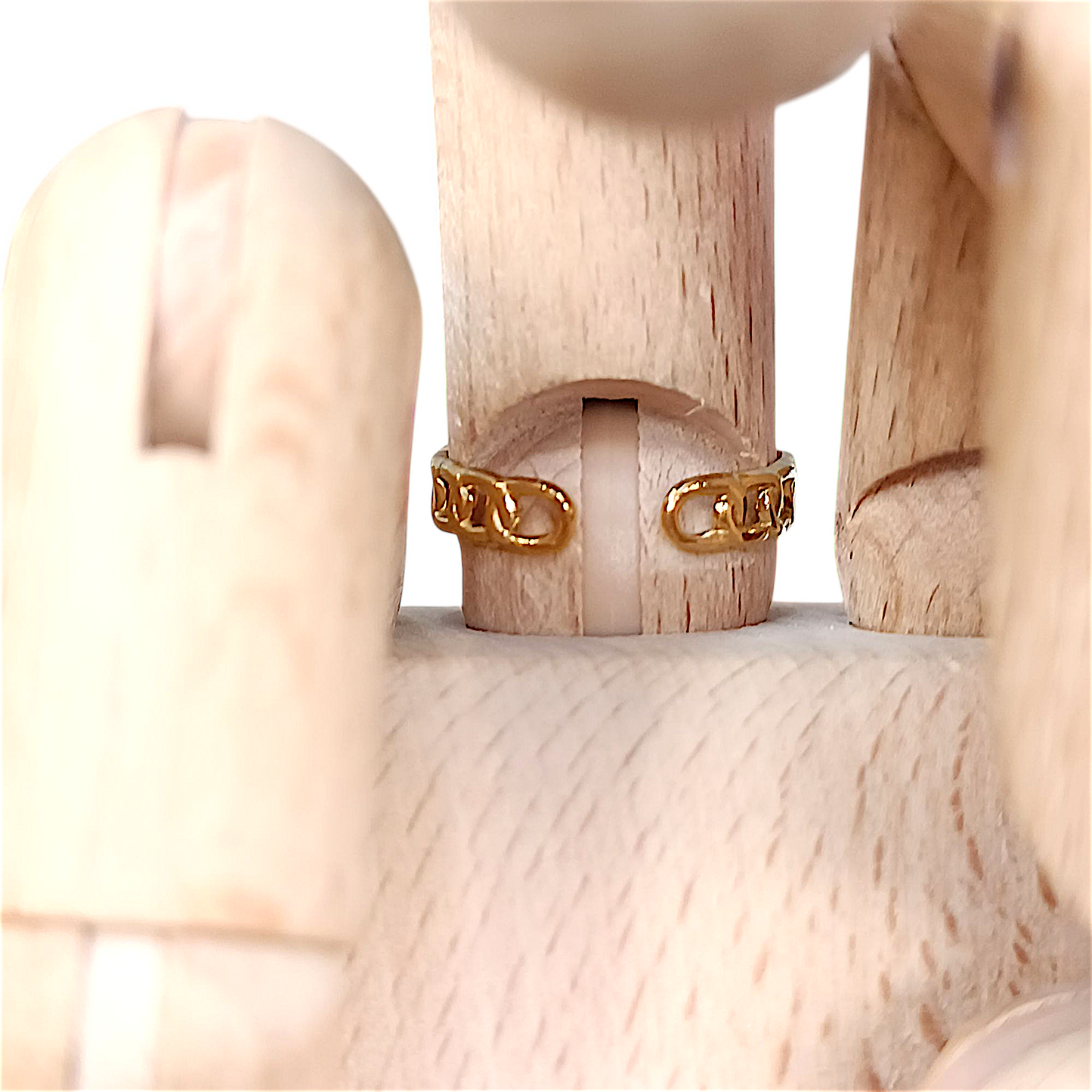 Anillo rosa y dorado