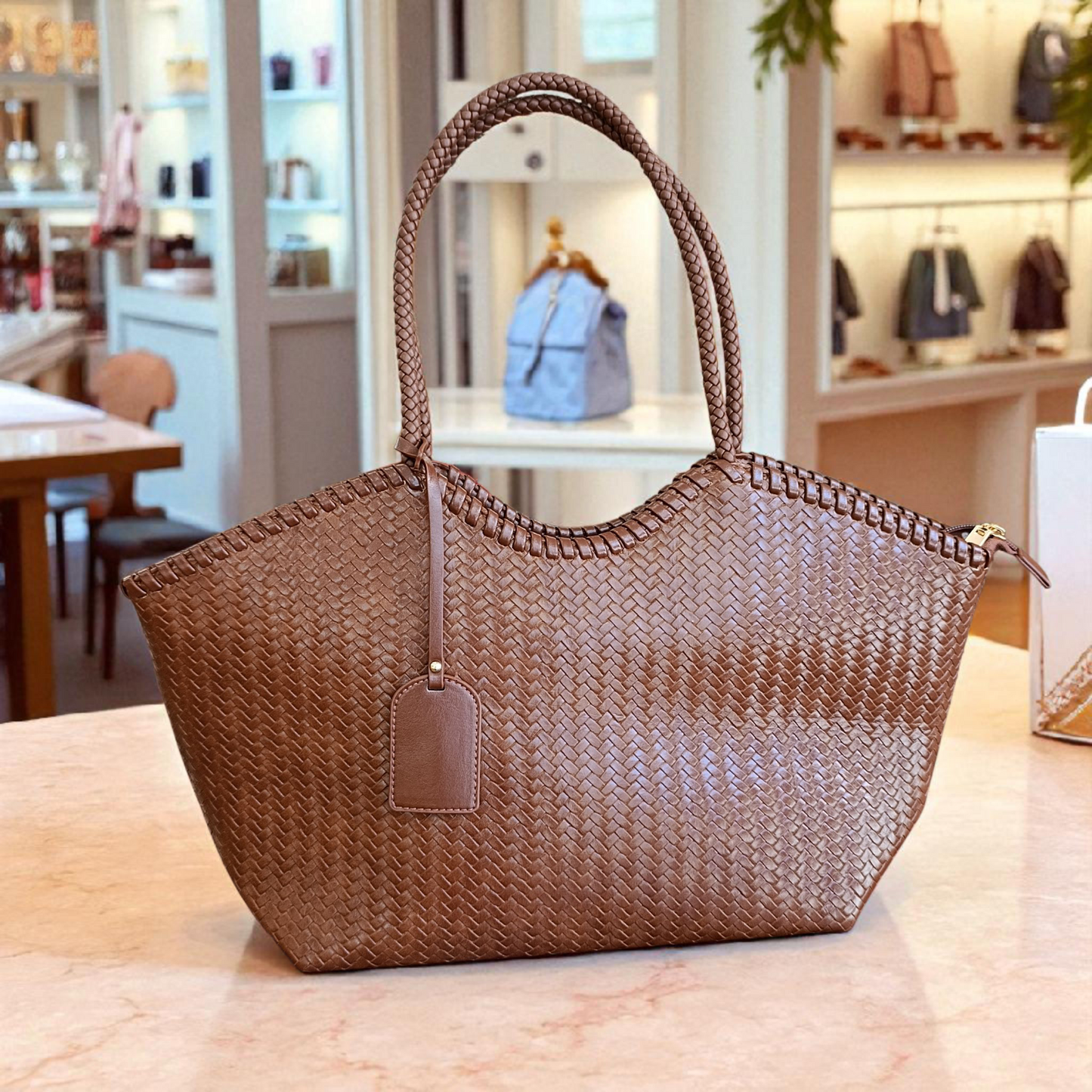 Bolso trenzado polipiel