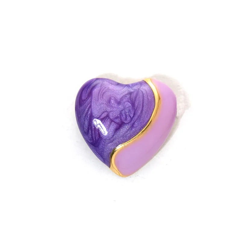 Anillo corazón rosa y lila