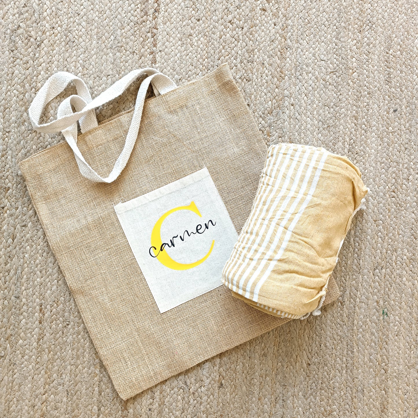 Conjunto bolsa + toalla + neceser