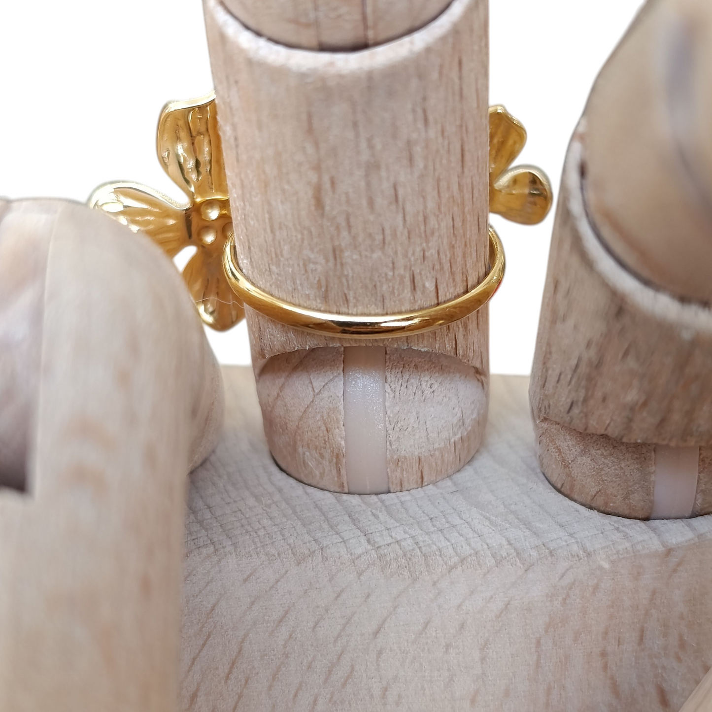 Anillo flor doble