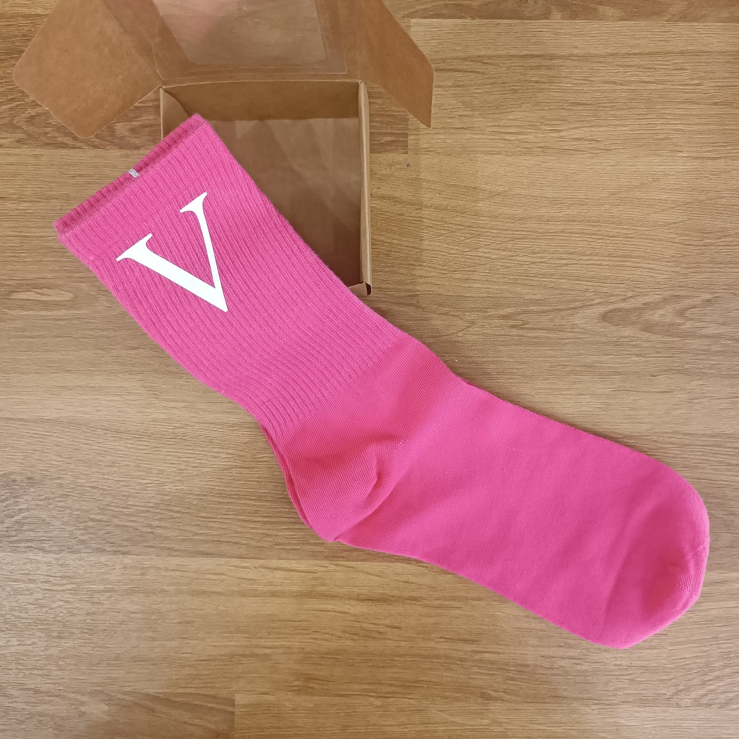 Calcetines personalizados con una inicial