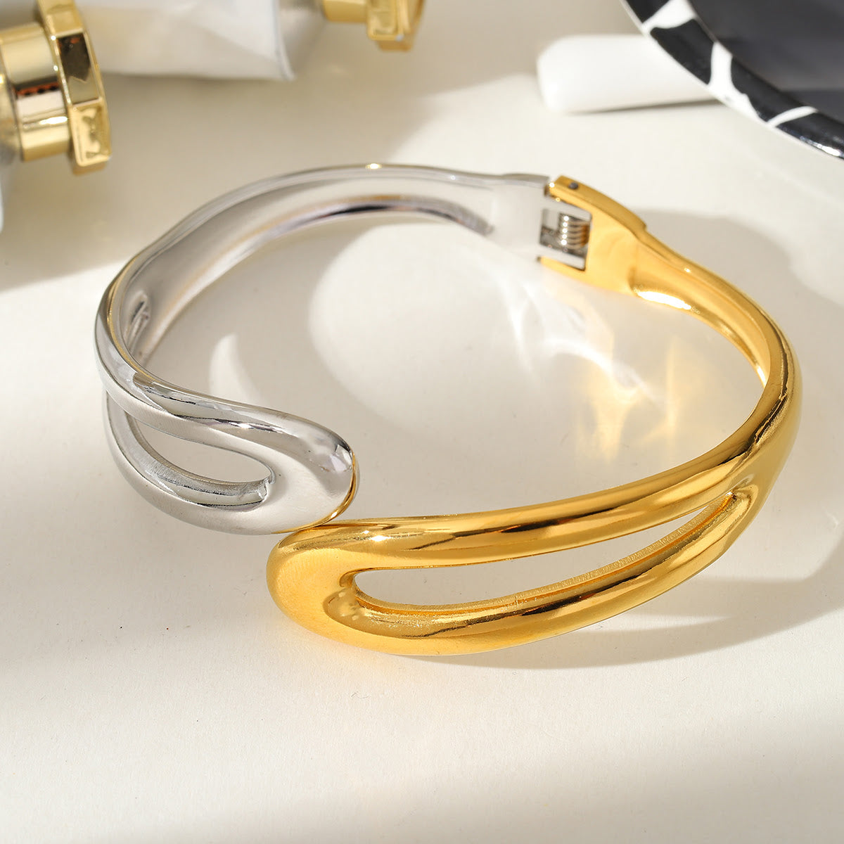 Brazalete Dorado y plateado