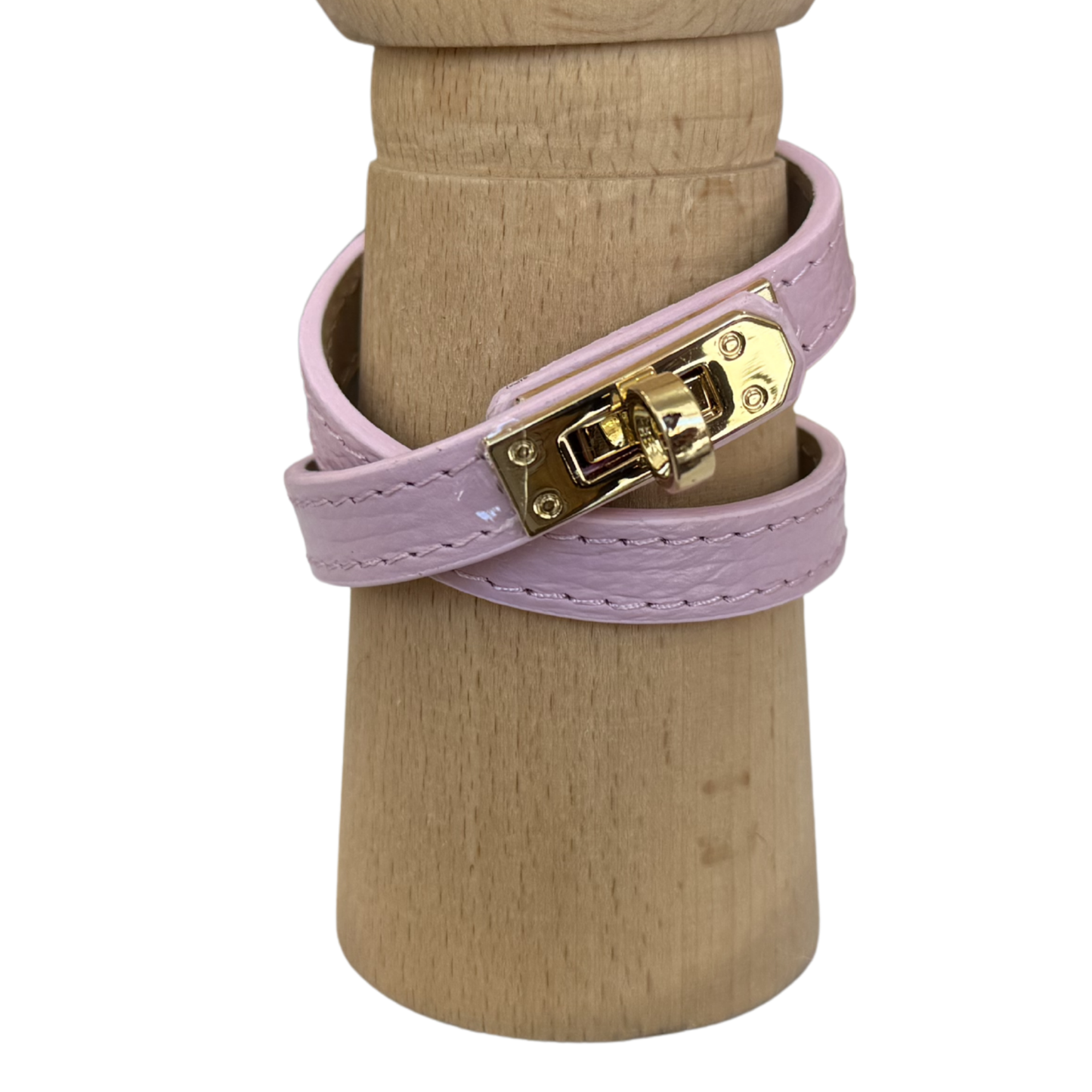 Pulsera piel cierre dorado