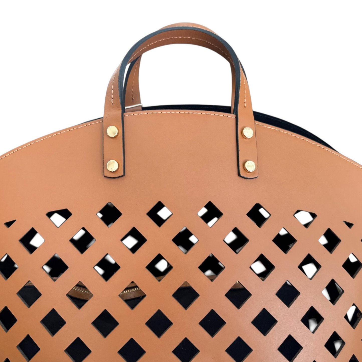 Bolso de piel calado