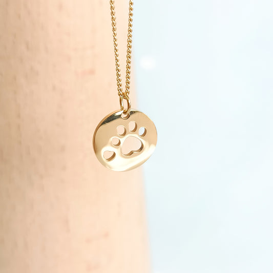Collar huella mascota y corazón