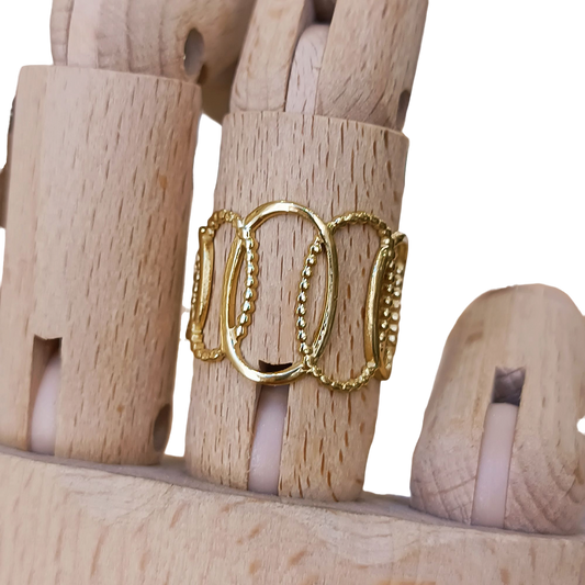 Anillo óvalos encadenados