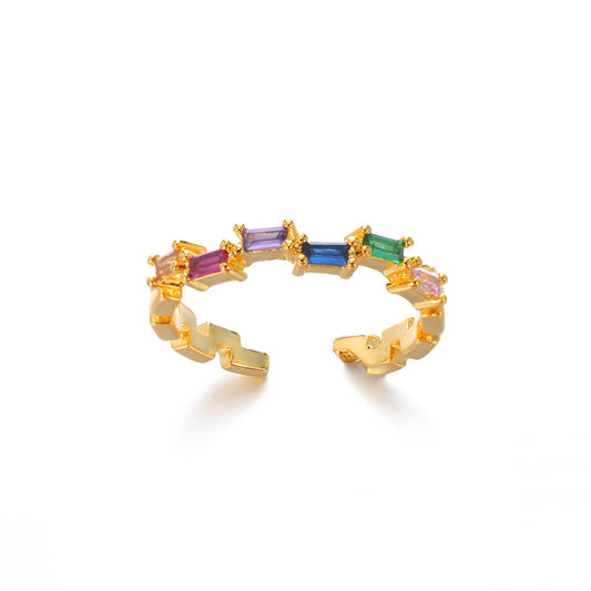 Anillo colorines rectángulos