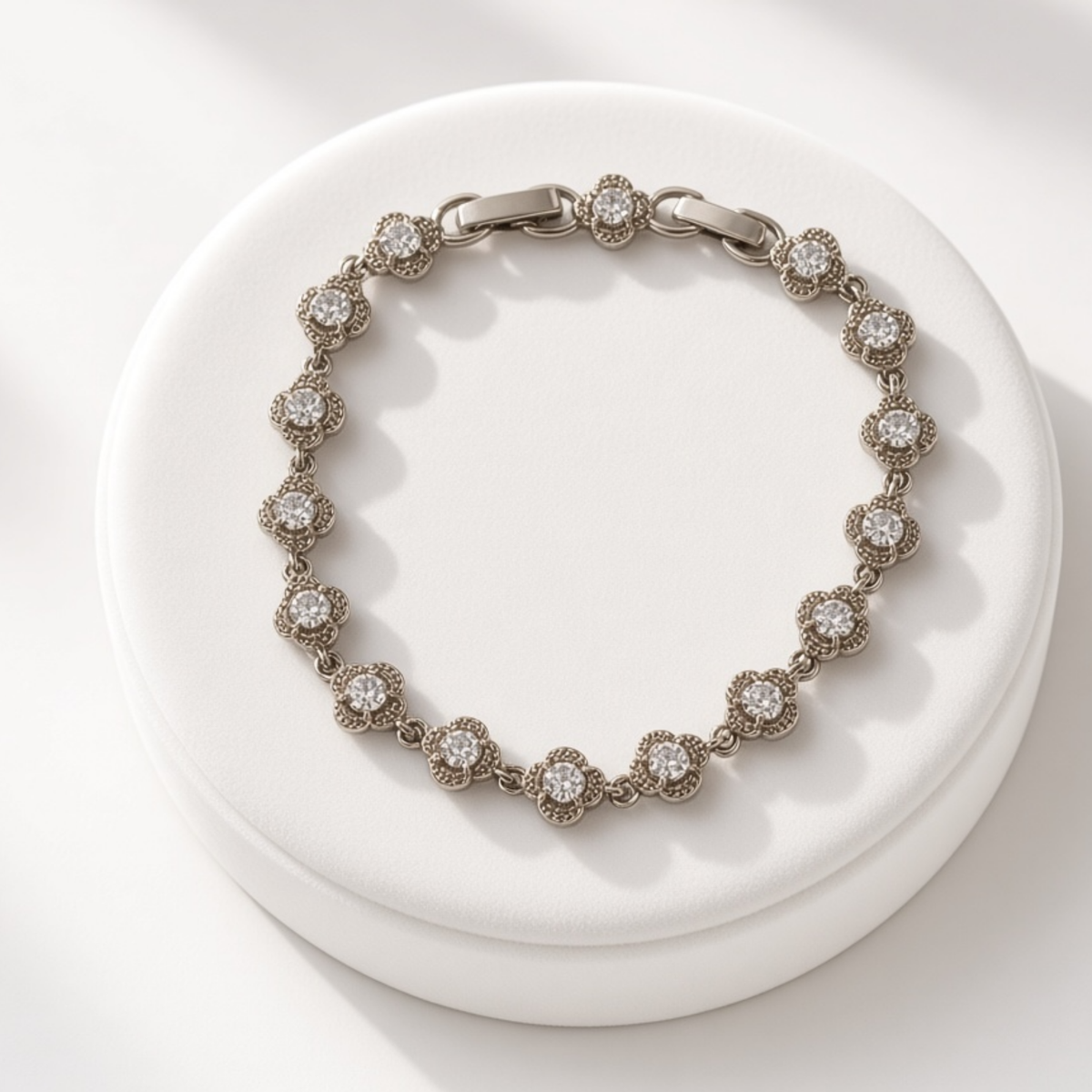 Pulsera flores engarzadas