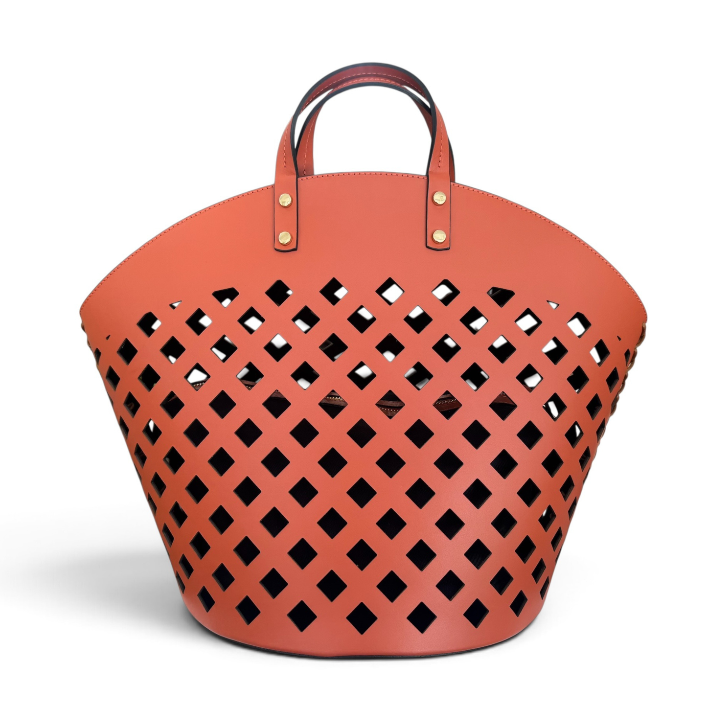 Bolso de piel calado