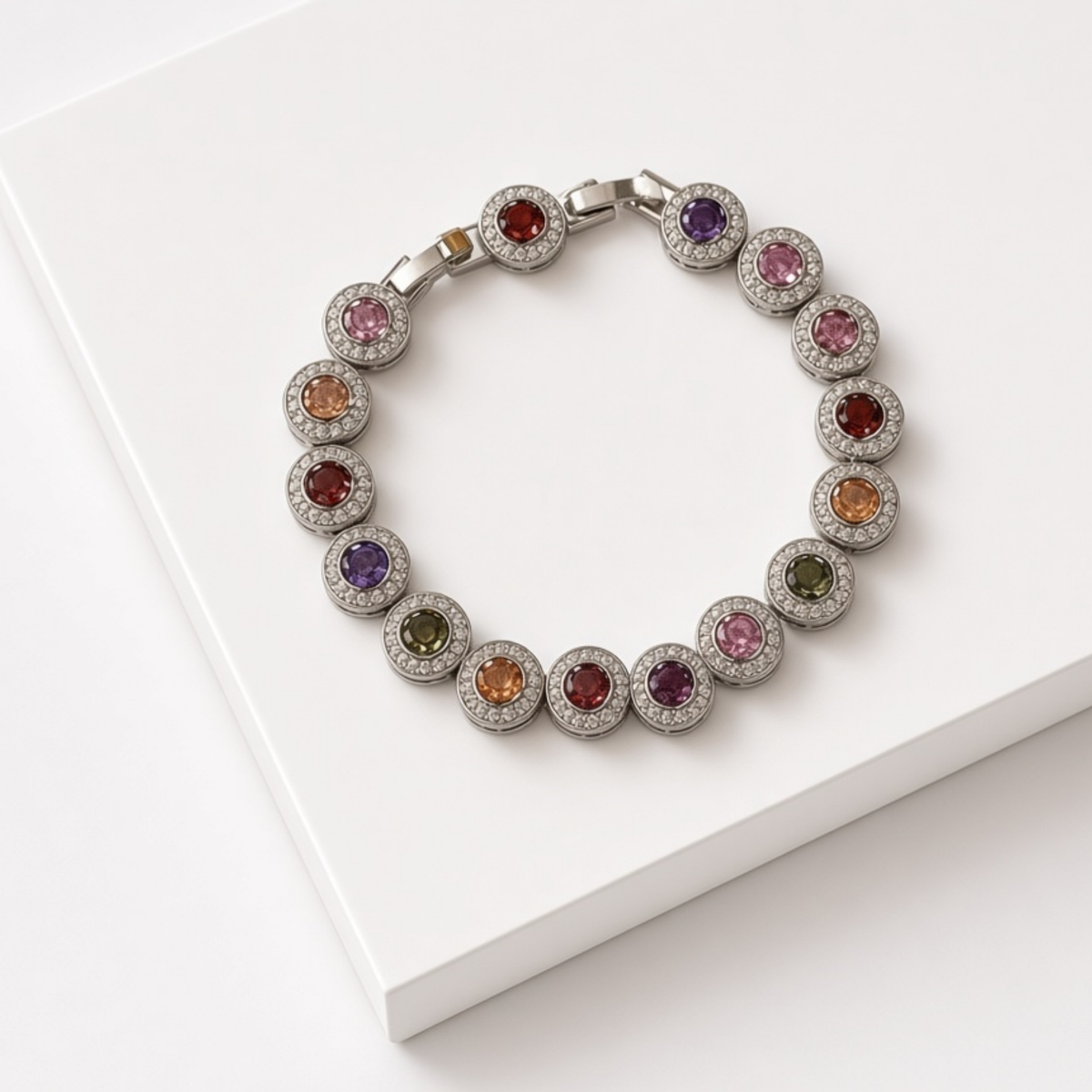 Pulsera chatones colores