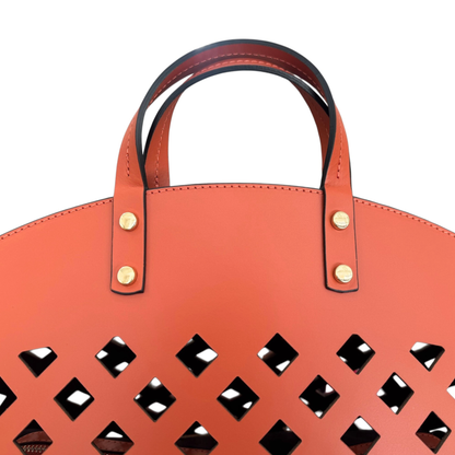 Bolso de piel calado
