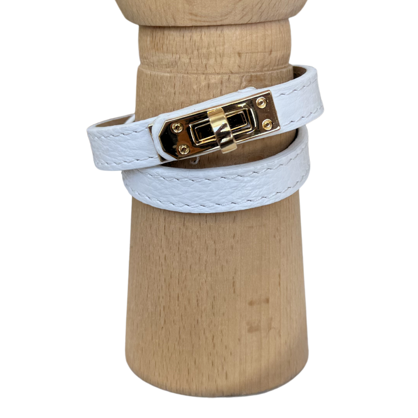 Pulsera piel cierre dorado