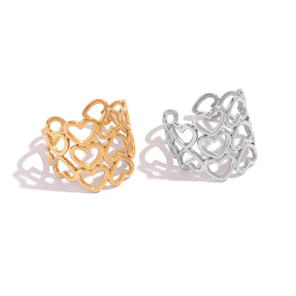 Anillo corazón al cubo