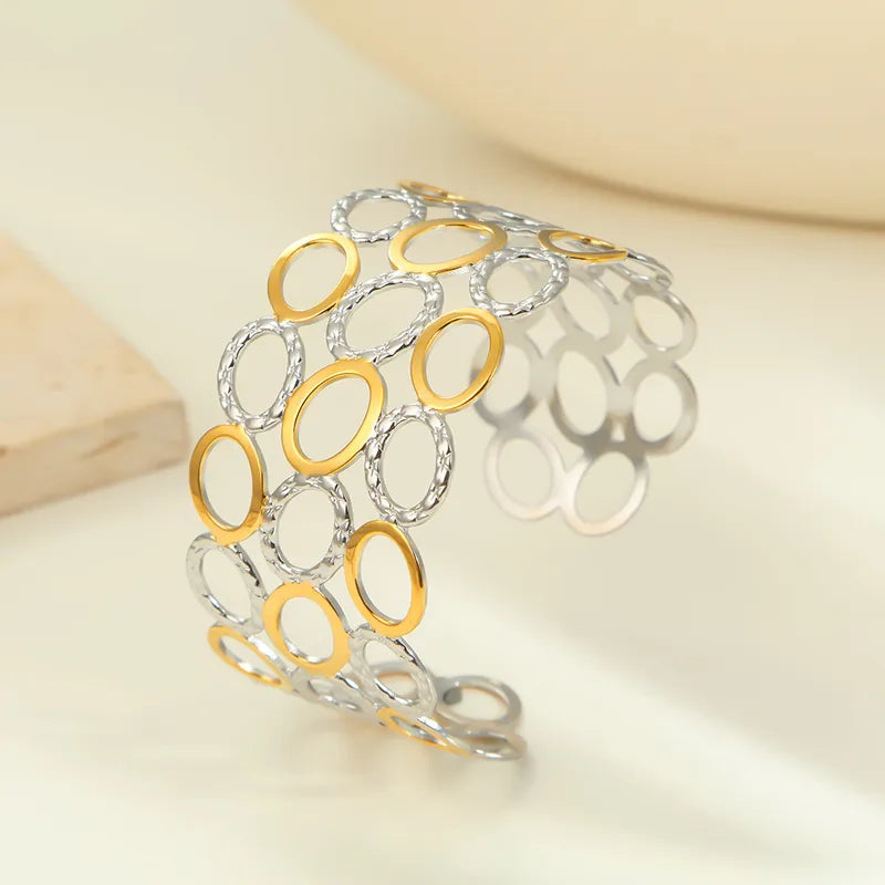 Brazalete Dorado y plateado con redondeles